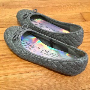 Gray Quilted Flats - Size 2 Girls